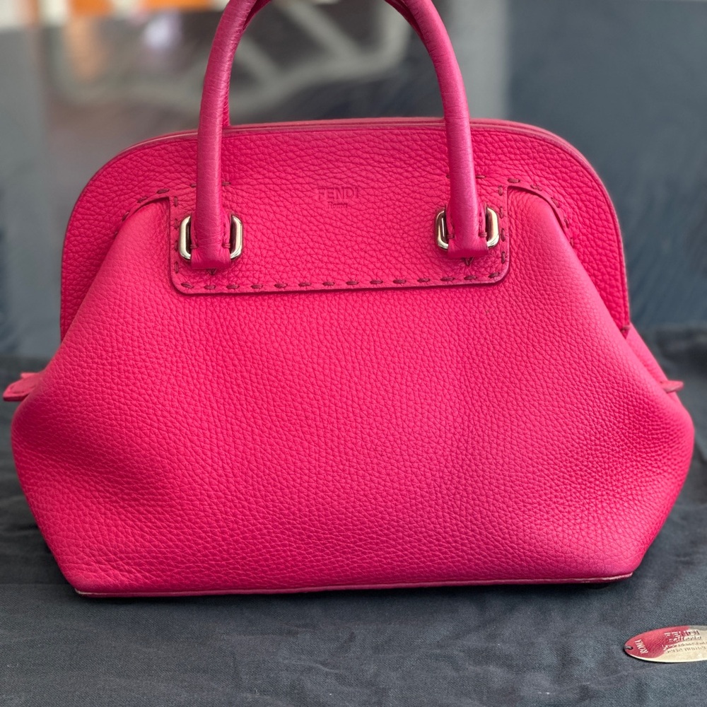 Fendi Selleria Vibrant Pink Satchel